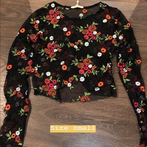 Such a cute mesh crop top!